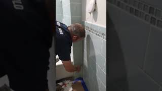 Caulking a Tile Corner [upl. by Queena]