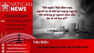 Radio thứ Hai 21102024  Vatican News Tiếng Việt [upl. by Elleron]