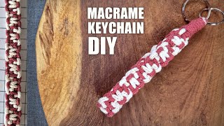 DIY Macrame Flower Wristlet Keychain EASY [upl. by Namyh]