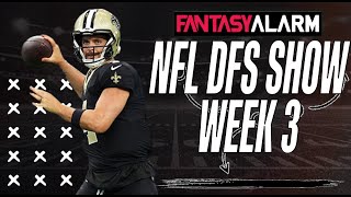 NFL DFS Week 3 DraftKings Top Picks amp Example Lineups [upl. by Annasus]