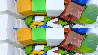 crunchy colorful dyed gym chalk crumbling amazing video  dyed gym chalk asmr [upl. by Madancy]