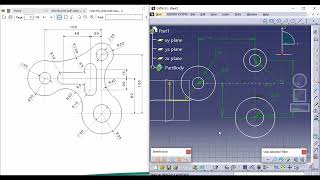 Catia V5  Sketcher  Exercice 5 [upl. by Proctor]