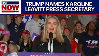 Trump picks Karoline Leavitt to serve as White House press secretary  LiveNOW from FOX [upl. by Oiram]