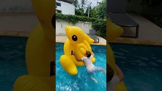 Liova swims with yellow duck funny swim swiming funny [upl. by Hullda]