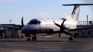 HD Emb 120 startup and takeoff Pori airport [upl. by Amand803]