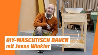 Waschtisch aus Holz selber bauen – mit Jonas Winkler 💪 [upl. by Odrarebe]