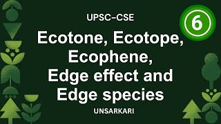 ENVIRONMENT  Part6  Ecotone Ecotope Ecophene Edge effect and Edge Species  UPSCCSE [upl. by Cyrus]