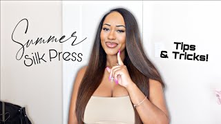 How Im Able To Silk Press My Hair In The Summer Avoiding Frizz amp Reverting [upl. by Ibib]