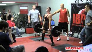 IRON BOY POWERLIFTING JON ALLEN 455 DEADLIFT 2012 IBP NATIONALS [upl. by Esoryram]