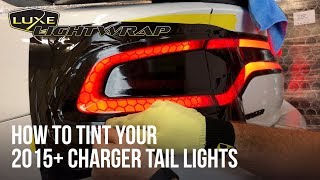 2015 Charger Tail Light Tint Kit  Type 3 Full Wrap  Honeycomb FX Finish [upl. by Yesnek24]