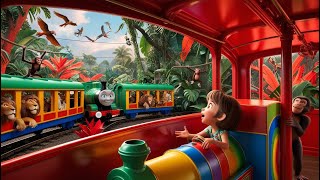 A rainbow train  kids rhyms  nursery rhyms  kids poem [upl. by Metzger]