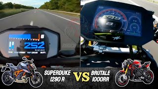 KTM Superduke 1290 R 🆚️ MV Agusta Brutale 1000RR  Top Speed amp Accelaration Attempt 🔥🔥 [upl. by Uhsoj751]