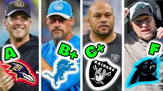 Final Grades For All 32 NFL Teams Head Coaches From The 2023 Season [upl. by Boycey]