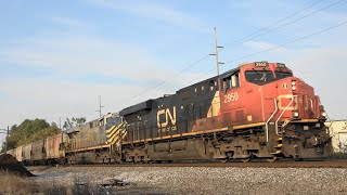 CN 2950 Leads a Potash Train Mukwonago WI 101124 [upl. by Bartolemo]