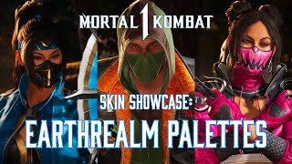 MORTAL KOMBAT 1  Skin Showcase Earthrealm Palettes Alternate Skins [upl. by Sair]