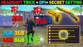 Free Fire Max Auto Headshot Trick 2024 Sensitivity  2gb 4gb 6gb Ram Headshot Sensitivity Setting [upl. by Erin]