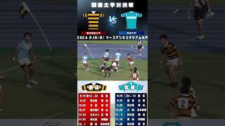 関東大学ラグビーリーグ戦 慶応義塾大学 VS 筑波大学 1234 This is LAST Scoop ラグビー [upl. by Aihcsrop]