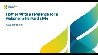 How to write a reference for a website using Harvard referencing style [upl. by Zigrang]