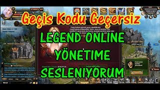 âœLegend Online V79 Etkinlik HATASI Ã‡ALIÅMAYAN KODLAR [upl. by Neimad]