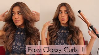 Easiest way to curl your hair with a curling tong [upl. by Einnov]