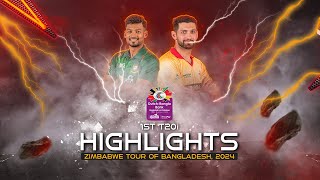 Bangladesh vs Zimbabwe Highlights  1st T20i  Zimbabwe tour of Bangladesh 2024 [upl. by Rehtul107]