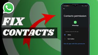 How To Fix Contacts Not Showing On WhatsApp [upl. by Lyrac]