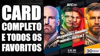 BRASILEIRO DISPUTANDO CINTURÃO UFC 290  CARD COMPLETO E TODOS OS FAVORITOS [upl. by Yrot167]