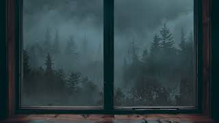 Heavy Rain Sounds on Window for Studying and Sleeping Fast  Faux Window Video [upl. by Anhcar78]