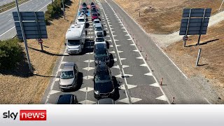 Travel chaos moves to Eurotunnel leaving passengers in bumpertobumper traffic [upl. by Liddle]