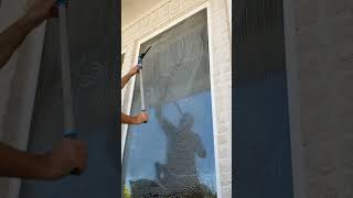 traditional window cleaning with a mop and squeegee diy windowcleaning satisfying [upl. by Virgie]