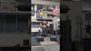 370 went up a little too fast and out of control strongman logpress competition [upl. by Nibbs]