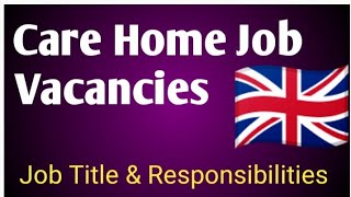 🇬🇧UK Care Home Job Vacanciestrendingukukvisashortsfeedtrendingvideo [upl. by Orecul]