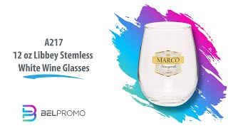 A217  12 oz Libbey Stemless White Wine Glasses [upl. by Akinnor]