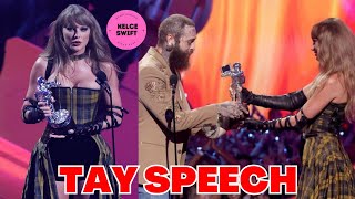 Taylor Swift DELIVERS a HEARTFELT MESSAGE amp Remembers 911 During Acceptance Speech at VMA Awards [upl. by Esoranna]