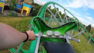 Booster Bike roller coaster at Toverland POV of a Vekoma Motorbike in the Netherlands [upl. by Noiz54]