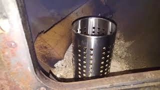 How to burn Wood Pellets in a regular wood stove [upl. by Ycnahc48]