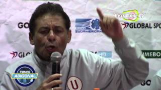 Roberto Challe se molestó en conferencia de prensa Partido Universitario 0 Defensor Sporting 1 [upl. by Gati]