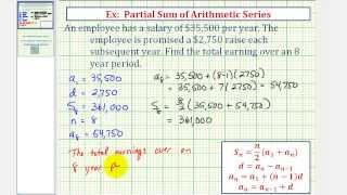 Ex Arithmetic Series Application  Salary [upl. by Howlend676]