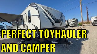 FINALLY a Toyhauler with BIG KITCHEN and FITS the CanAM X3 [upl. by Anahsahs]