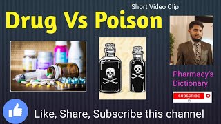 Drug Vs Poison  DifferencePharmacys DictionaryPharmacistTayyebOfficial [upl. by Navert]