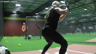 Fastpitch Softball Batting practice 71824 [upl. by Aihsas]