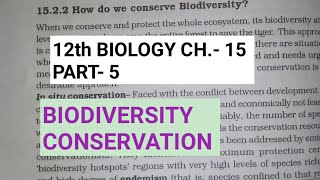 Class 12 biology chapter 15Part 5Biodiversity conservationStudy with Farru [upl. by Colene]