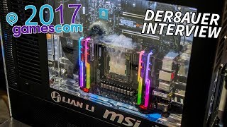 My interview with DER8AUER about his 3M Novec Cooled PC at Gamescom 2017 [upl. by Rolyak]