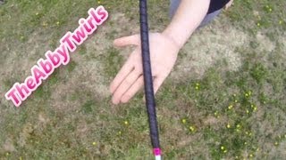 Two Hand Front Spin  Novice Baton Twirling  How to Twirl a Baton Tutorial  TheAbbyTwirls [upl. by Lavelle]