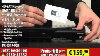 esoSAT HDSATReceiver SR650 HDCI mit USBRecorder amp 1 Jahr HD [upl. by Shugart]