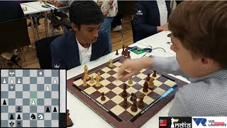 Praggnanandhaa vs Svane FIDE World Teams Rapid 2023 [upl. by Nylirret]