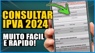 COMO CONSULTAR O VALOR DO IPVA 2024 do SEU VEICULO  VER e GERAR BOLETO IPVA e MULTAS DO CARRO [upl. by Clarke]