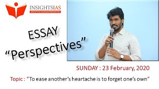 Insights Essay Perspectives Feb 23 2020 [upl. by Myrt896]