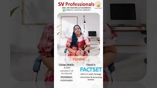 Student Success Story Congratulations to Pushpa Reddy on landing his dream job at FACTSET [upl. by Nitsur459]