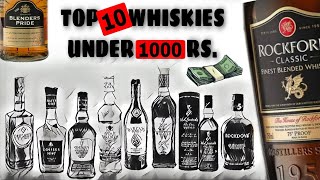 Top 10 Whiskies under 1000 Rupees in India  Top 10 whiskies in India  Game of Alcohols [upl. by Ennaeel506]